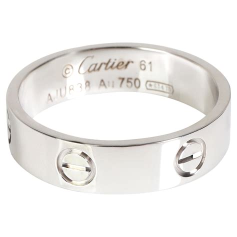 cartier love white gold ring|cartier love ring necklace white gold.